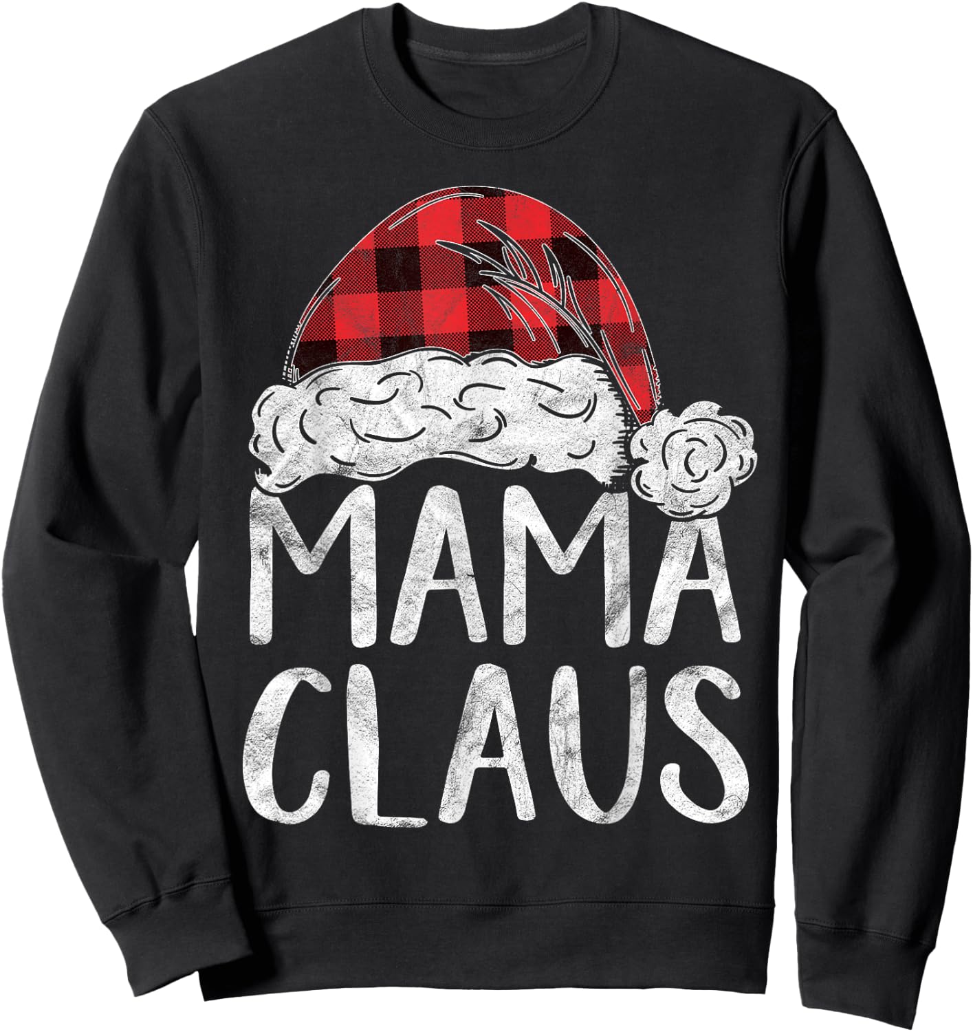 Mama Claus Christmas Costume Gift Santa Matching Family Xmas Sweatshirt - Sweatshirt | Black