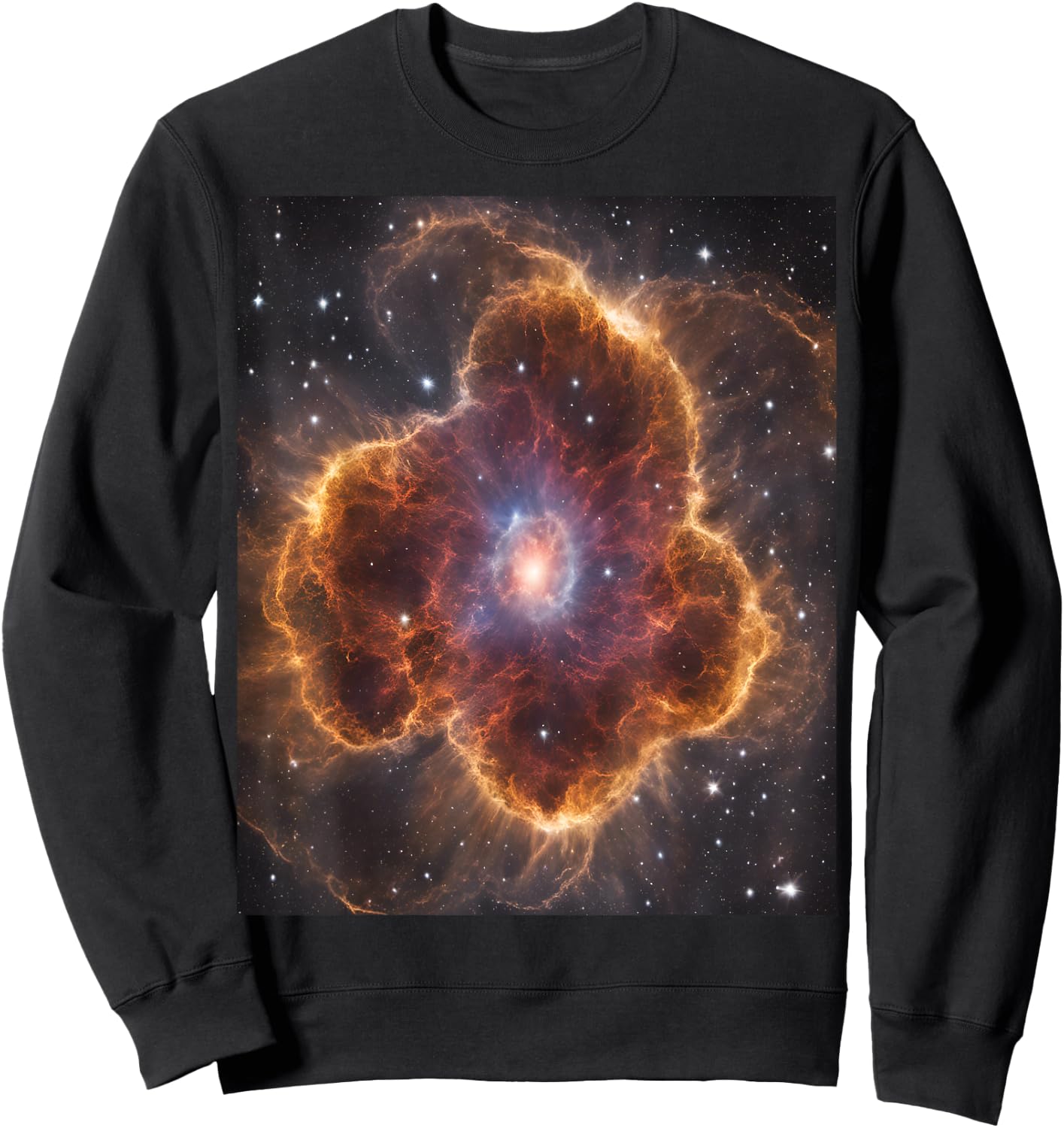 Eads Designs Mesmerizing Supernova Explosion Art - Women's Adults Black Regular Fit Small US Size Sweatshirt - Sweatshirt | Black