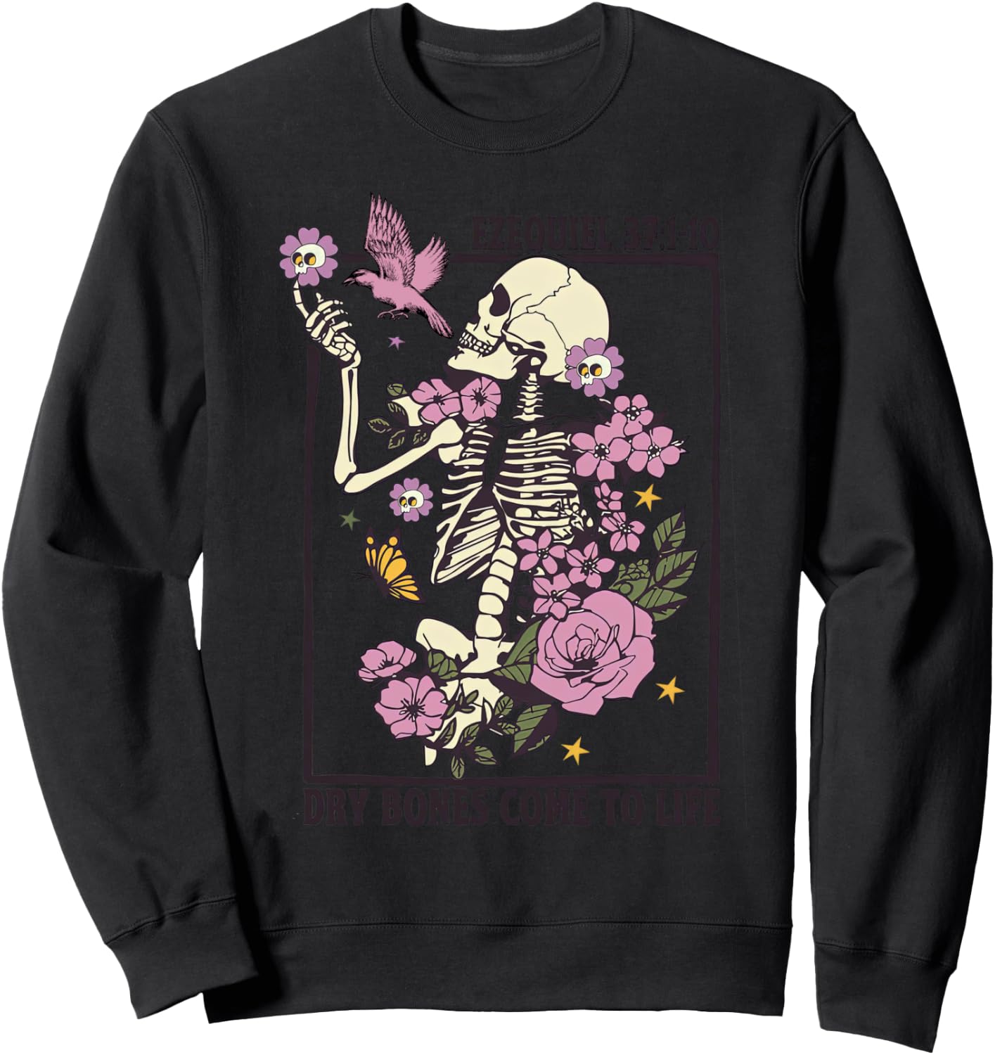 Skeleton Dry Bones Come To Life Christian Halloween Costume Sweatshirt - Sweatshirt | Black