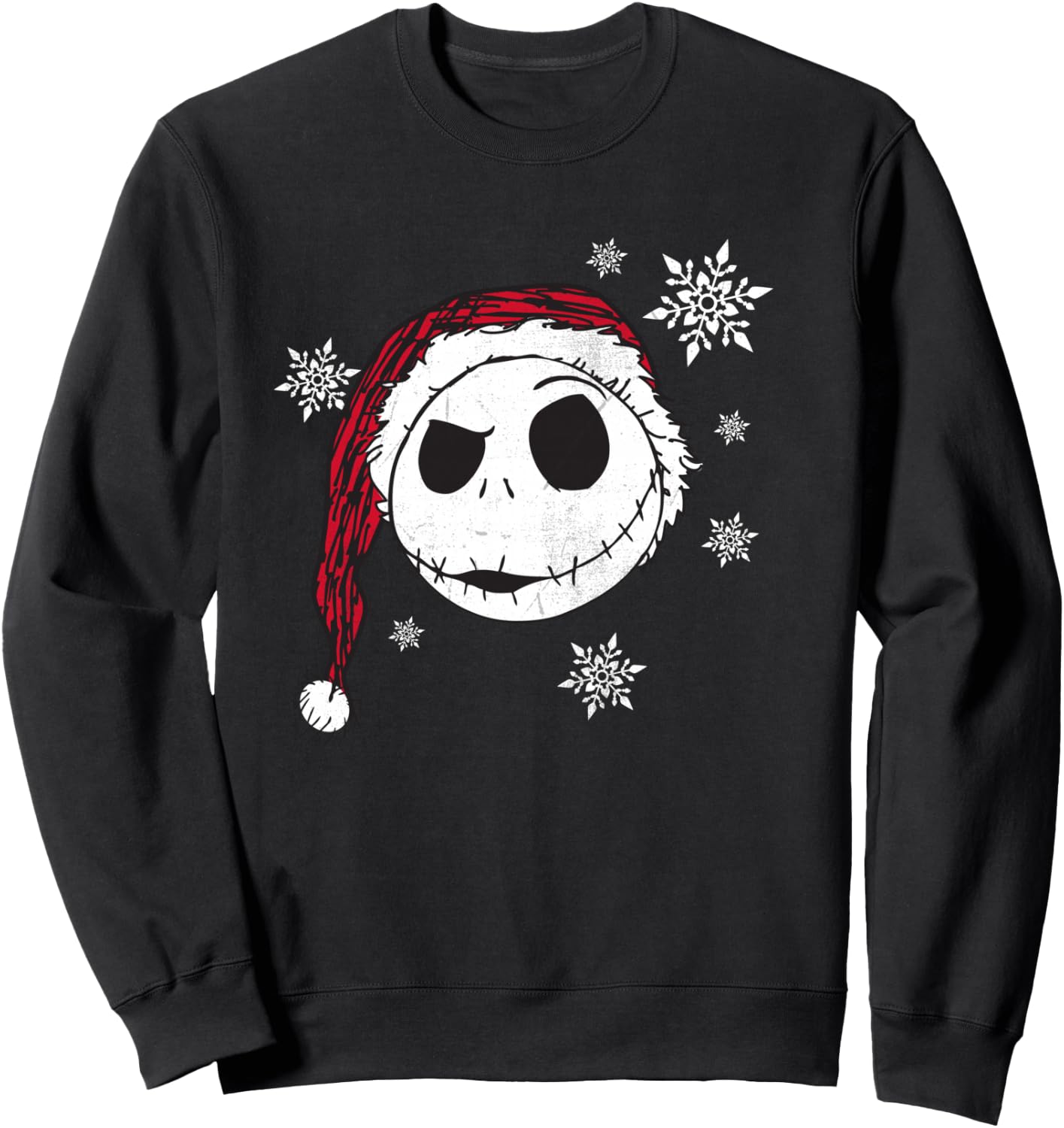 Disney - Nightmare Before Christmas Snowflake Holiday Sweatshirt - Sweatshirt | Black