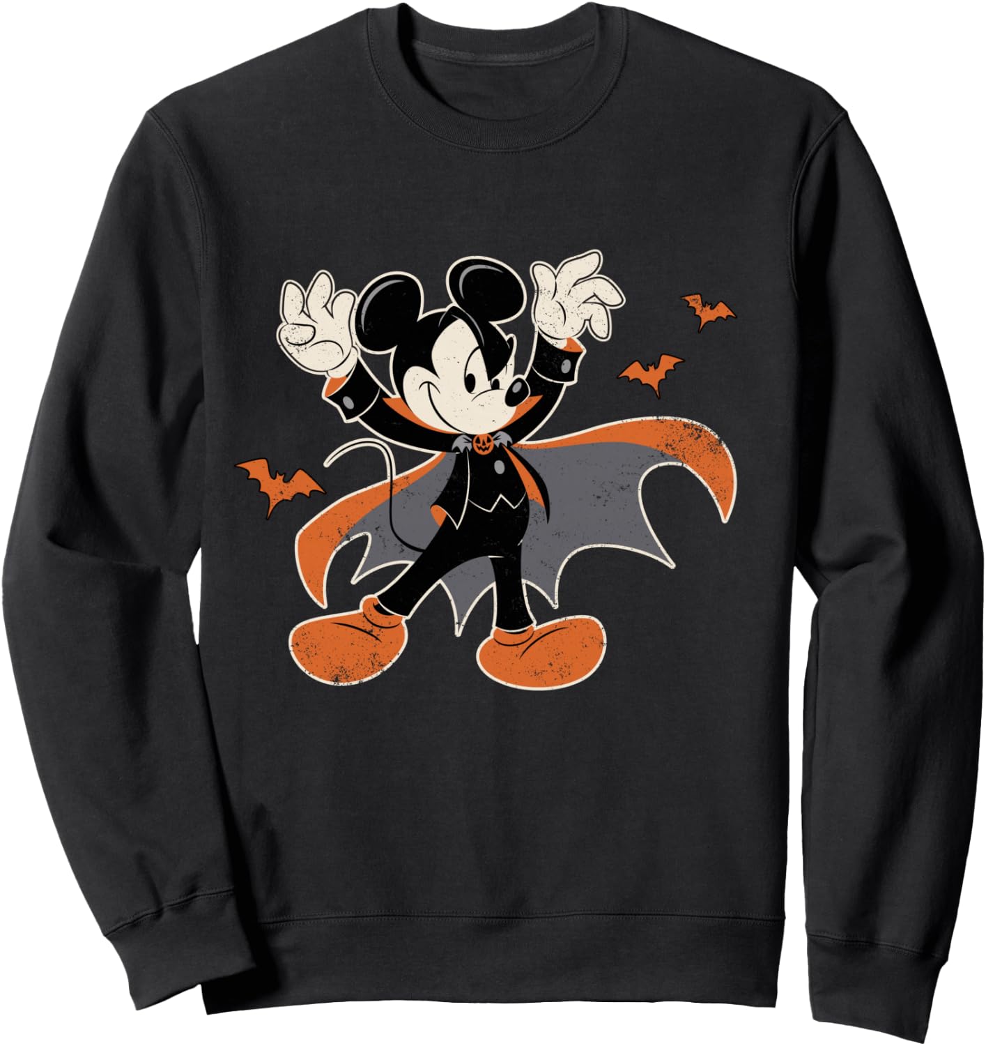 Disney Mickey Mouse Spooky Dracula Costume Halloween Sweatshirt - Sweatshirt | Black