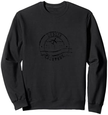 Dublin Ireland Travel Vintage Passport Stamp Sweatshirt - Sweatshirt | Black