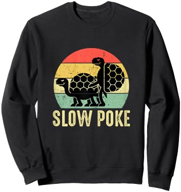 Vintage Slow Poke Turtle Lovers Sweatshirt - Sweatshirt | Black