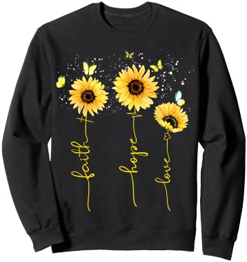 Faith Hope Love Shirts Sweatshirt - Sweatshirt | Black