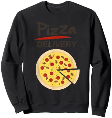 Pizza Delivery Costume Funny Fancy Dress Costumes Sweatshirt - Sweatshirt | Black