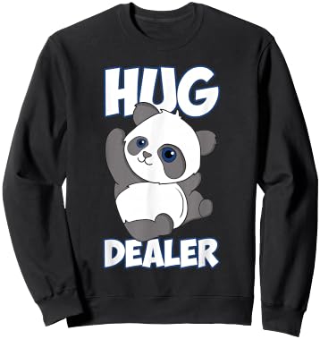 Funny Panda Free Hugs Hug Dealer Panda Hug Sweatshirt - Sweatshirt | Black