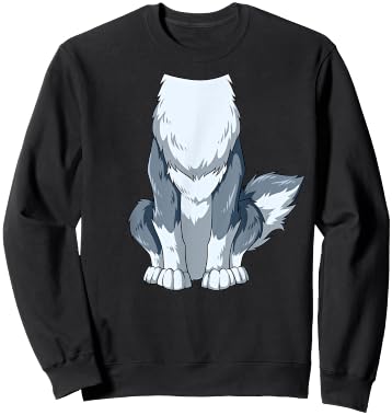 Easy Wolf Costume Wolf Body Headless Wolf Costume Sweatshirt - Sweatshirt | Black