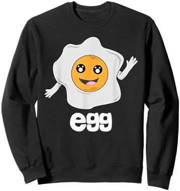 Funny Bacon And EGG Duo Valentines Halloween Easy Costume Sweatshirt - Sweatshirt | Black