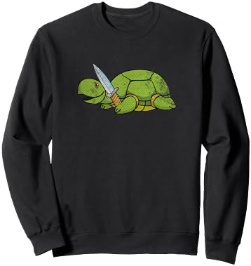 Murder Turtle Knife Design Sweatshirt - Sweatshirt | Black