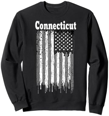 Connecticut American Flag Apparel - Connecticut Sweatshirt - Sweatshirt | Black