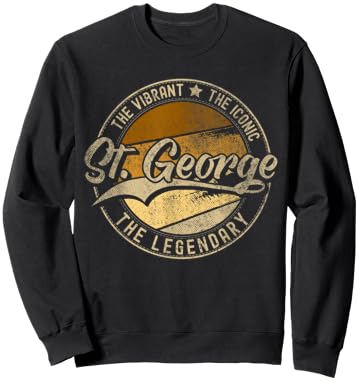 St. George UT | Utah | Vintage Distressed Sweatshirt - Sweatshirt | Black