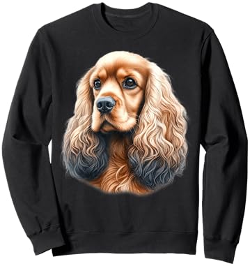 Cocker Spaniel Dog Portrait Sweatshirt - Sweatshirt | Black