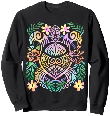 Hawaiian Tie Dye Sea Turtles, Hawaii Sweatshirt - Sweatshirt | Black