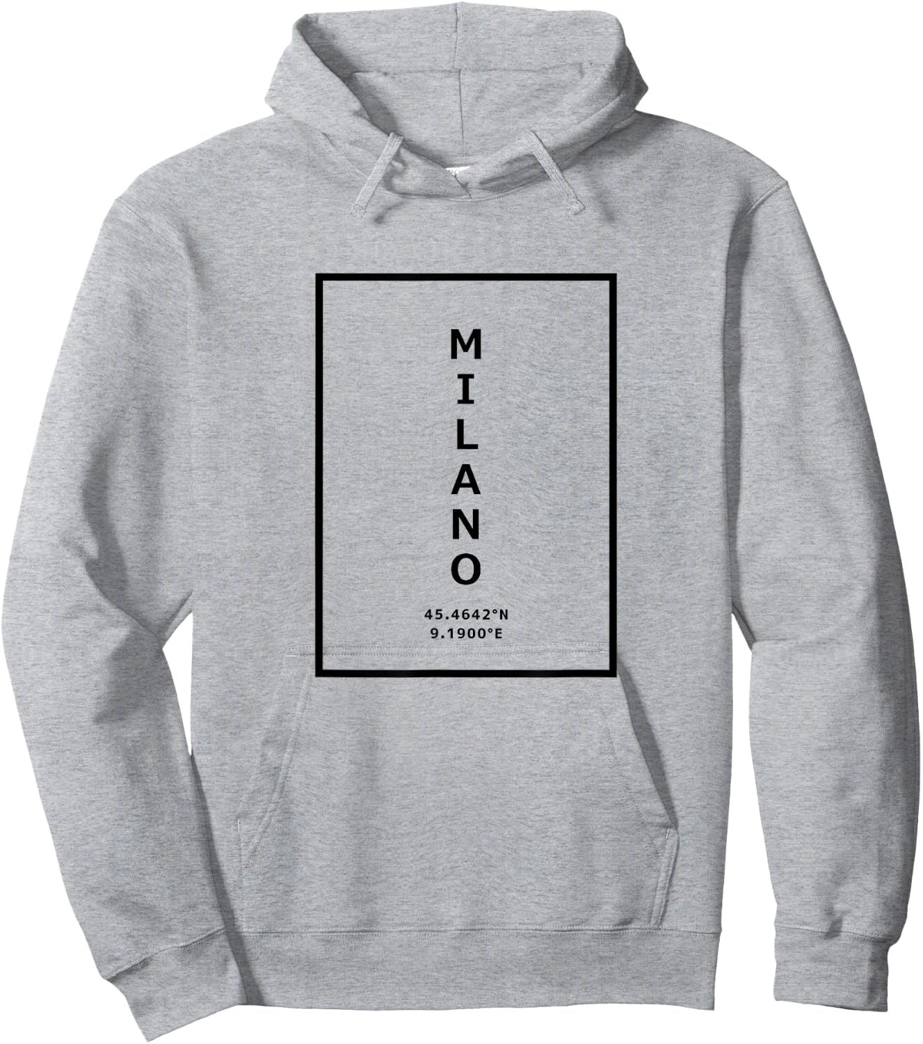 Milano Italy Coordinates Minimalist Hoodie - Hoodie | Ash