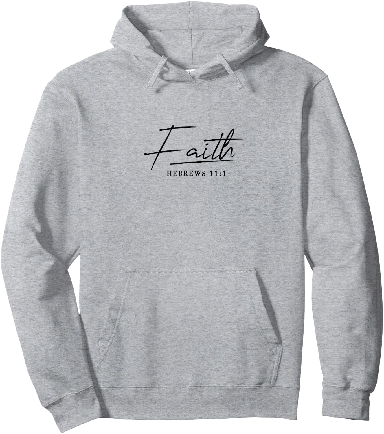 Faith Slogan, Hebrews 11:1 - & Men, Christian Hoodie - Hoodie | Ash