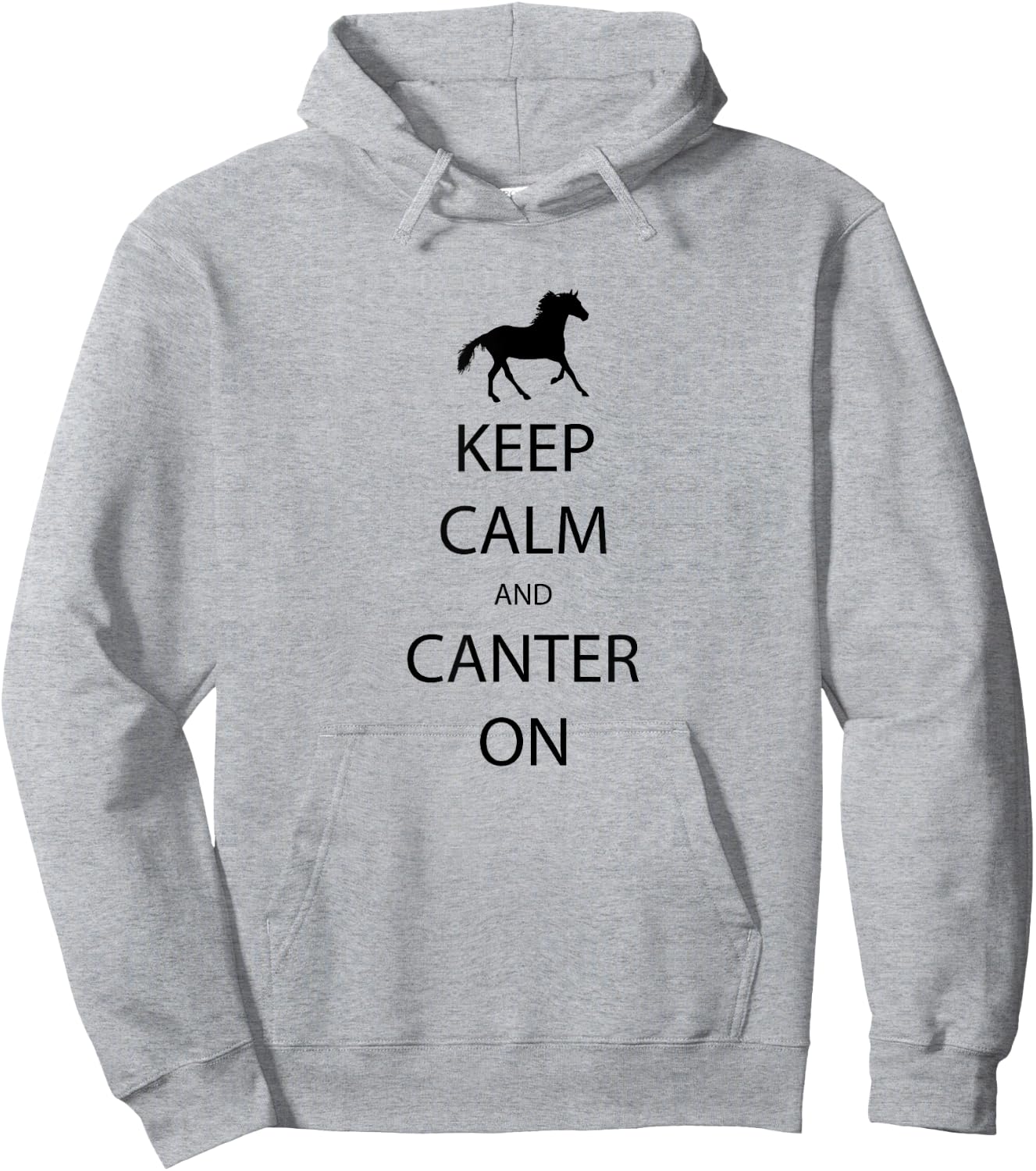 Keep Calm And Canter On Horse Riding Hoodie - Hoodie | Ash