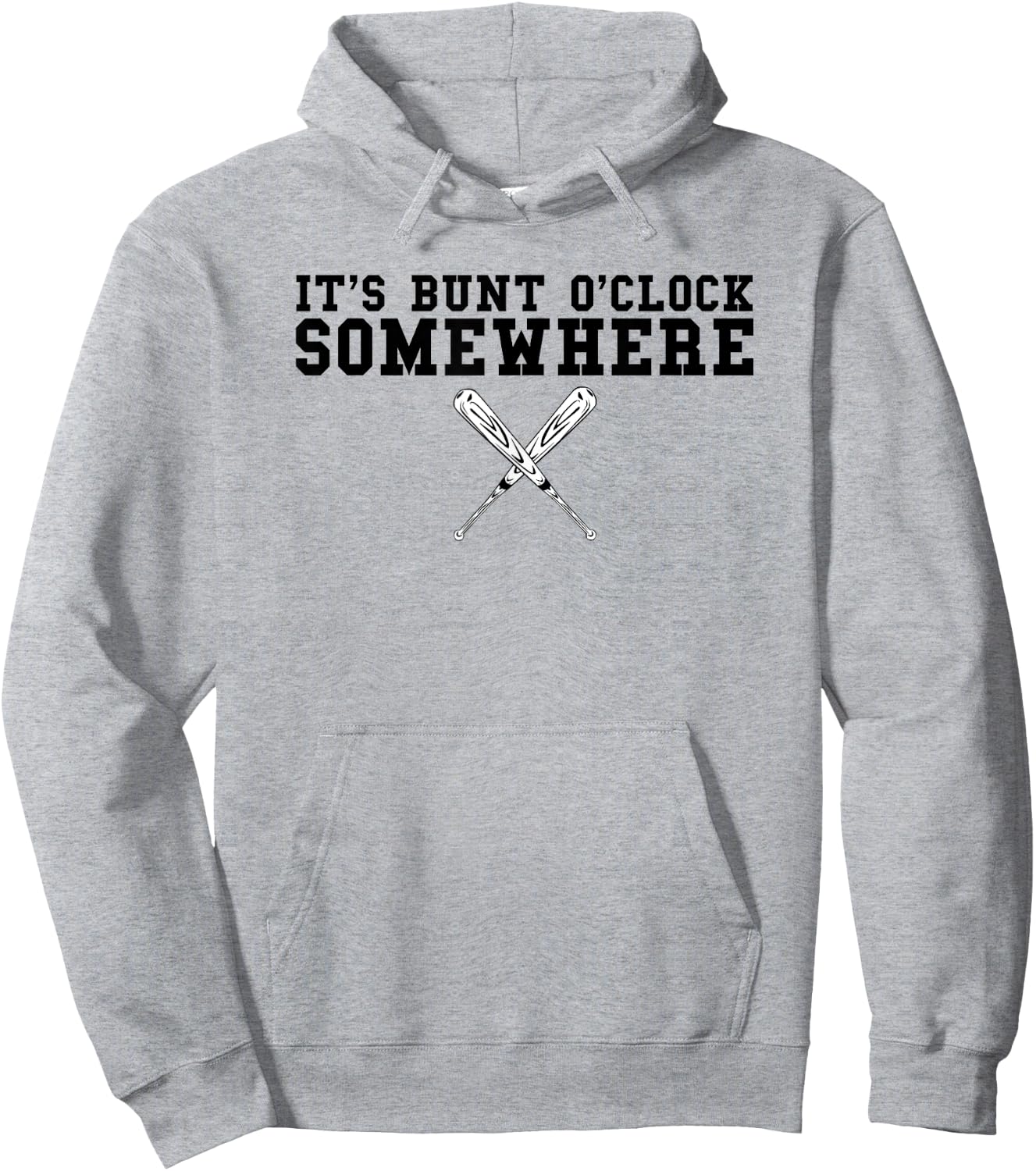 Leadoff Hitter Bunt The Ball Loaded Bases Funny Baseball Hoodie - Hoodie | Ash