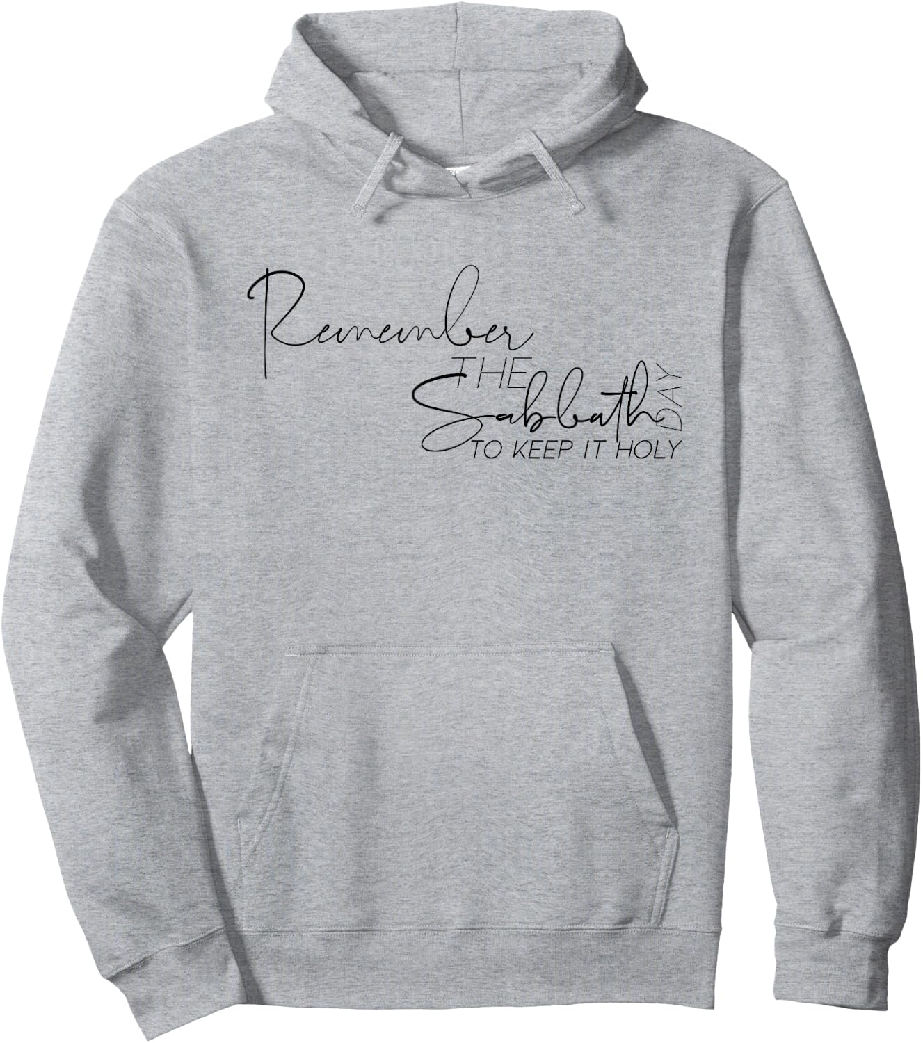 Remember the Sabbath Day to Keep it Holy Exodus Bible SDA Hoodie - Hoodie | Ash