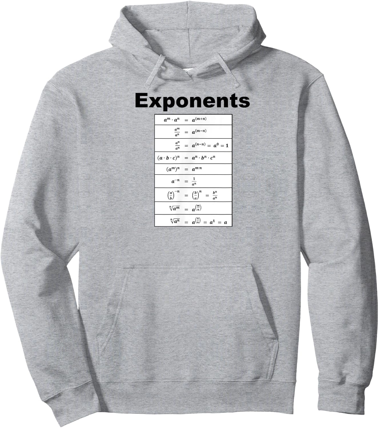 Kathryn Paulk Educational Math Algebra Exponents Hoodie - Hoodie | Ash