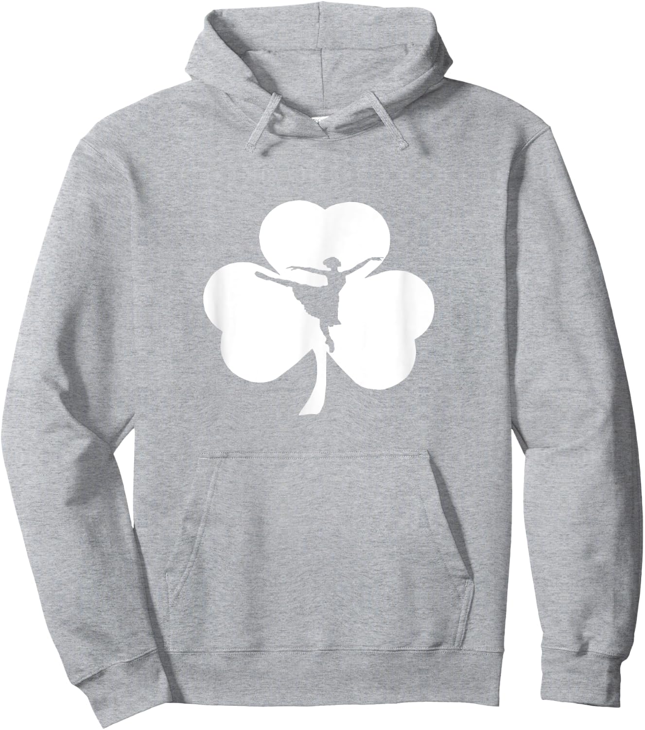 ballerina Irish Shamrock - Ballet St Patrick's Day Hoodie - Hoodie | Ash