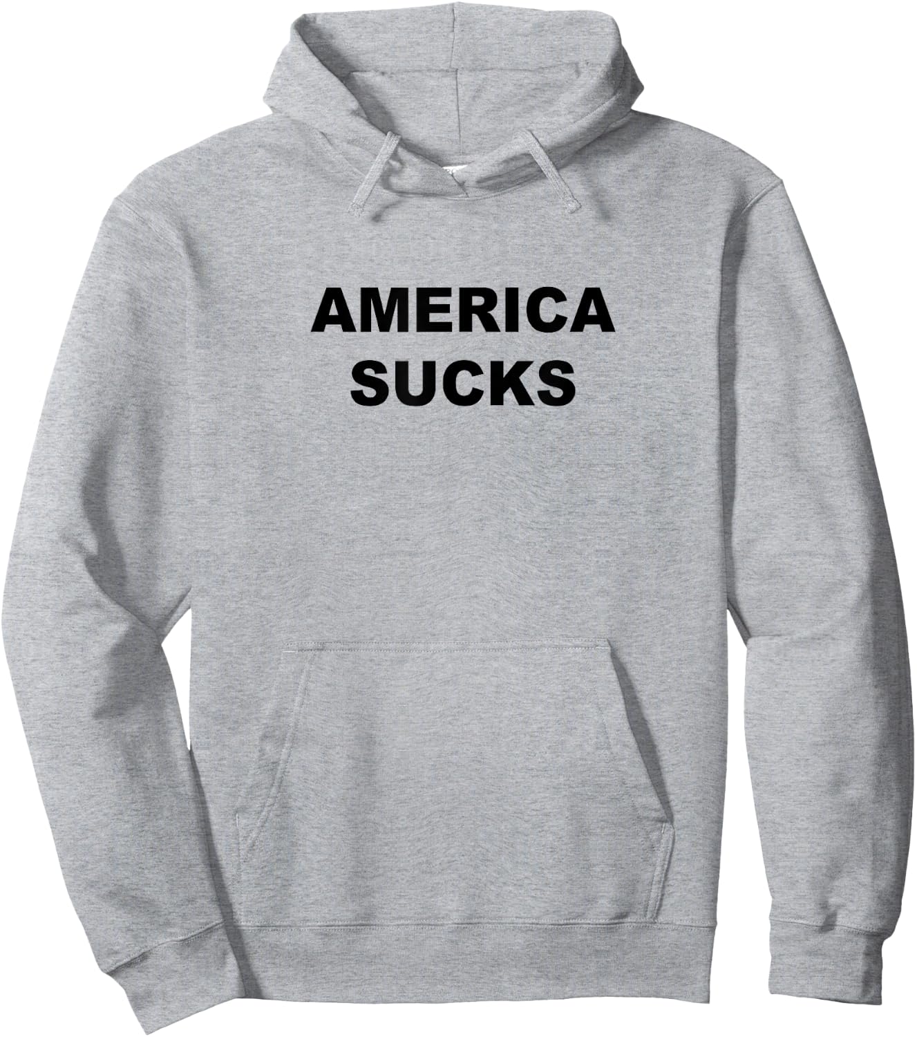 Top that Says American Sucks Funny Anti USA Hoodie - Hoodie | Ash