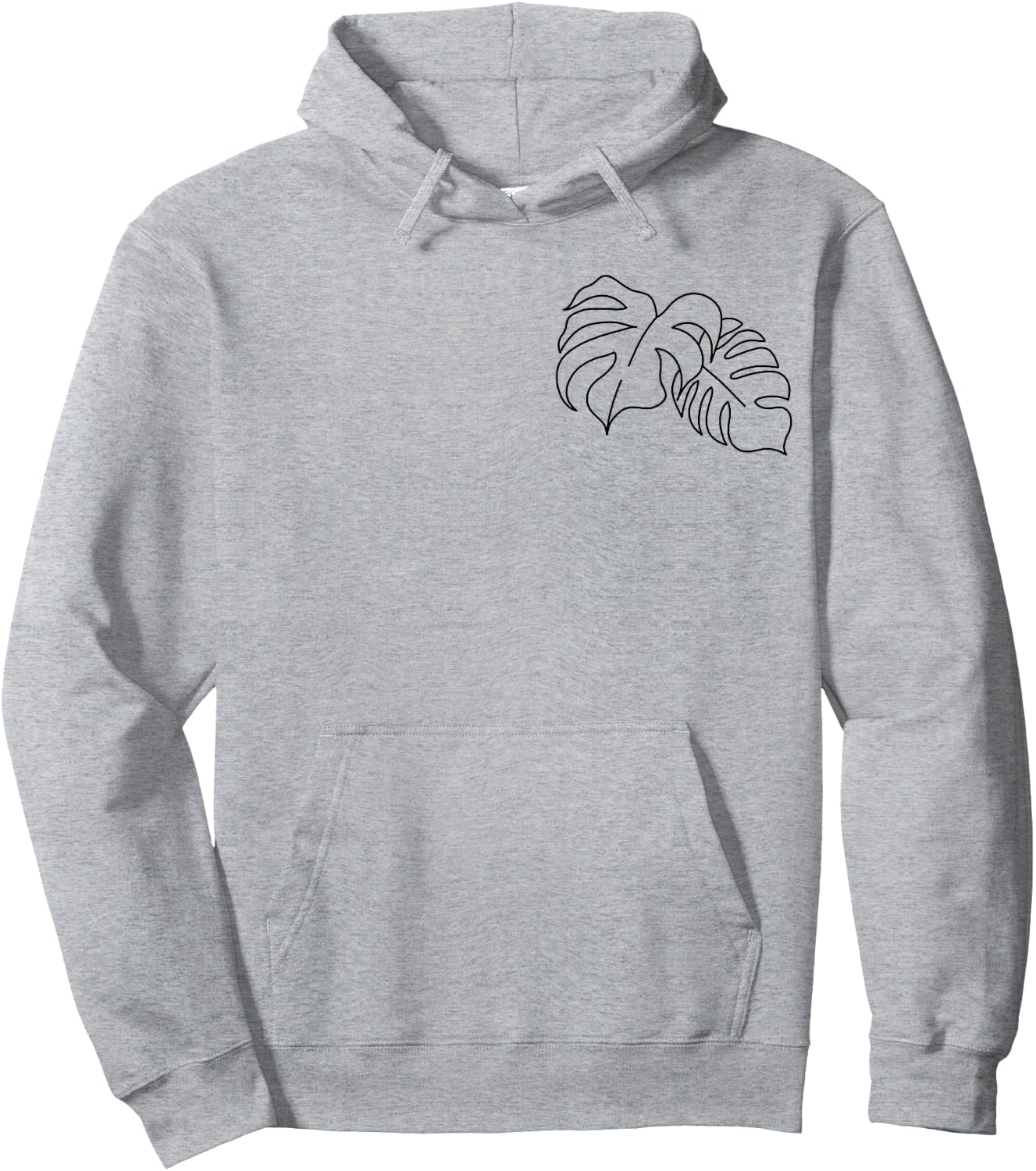 Plant Dad Plant Mom, Minimalist Monstera Deliciosa Line Art Hoodie - Hoodie | Ash