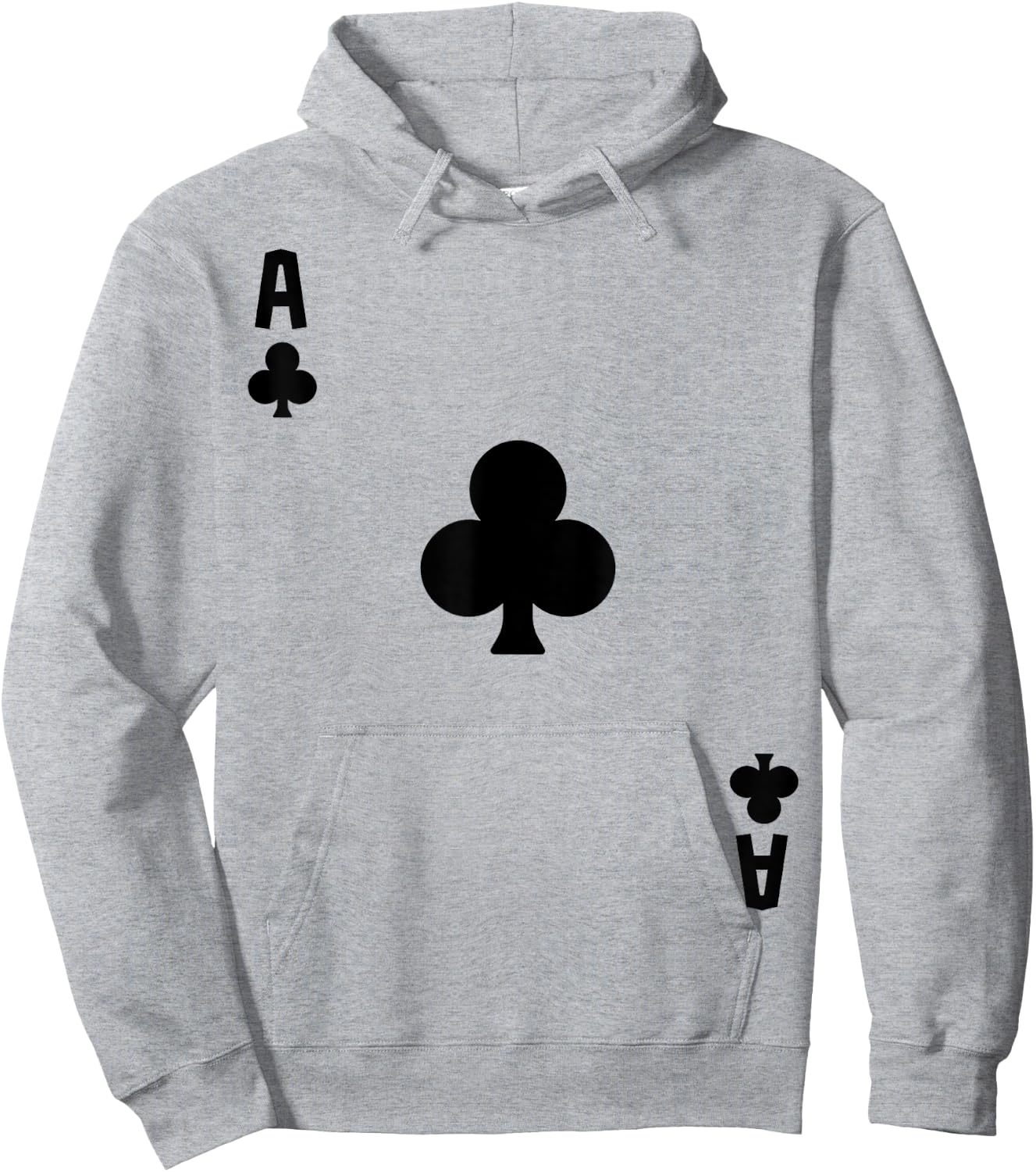 Ace of Clubs Cards Deck Halloween Costume Hoodie - Hoodie | Ash