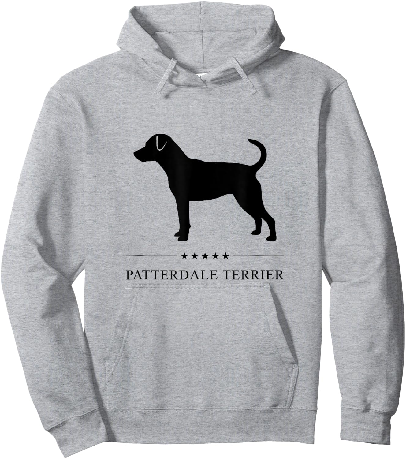 Patterdale Terrier Dog Black Silhouette Women Girls Kids Hoodie - Hoodie | Ash