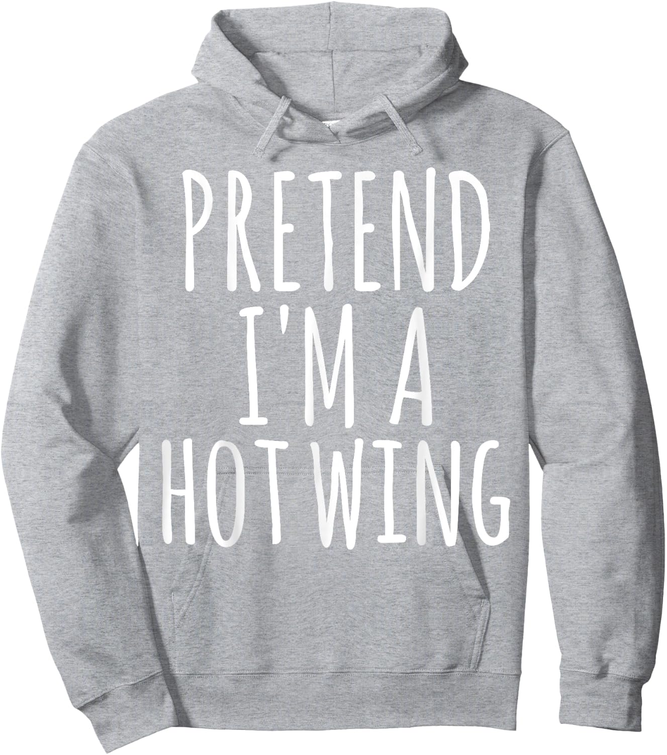 Easy Lazy Halloween PRETEND I'M A HOT WING Costume Chicken Hoodie - Hoodie | Ash