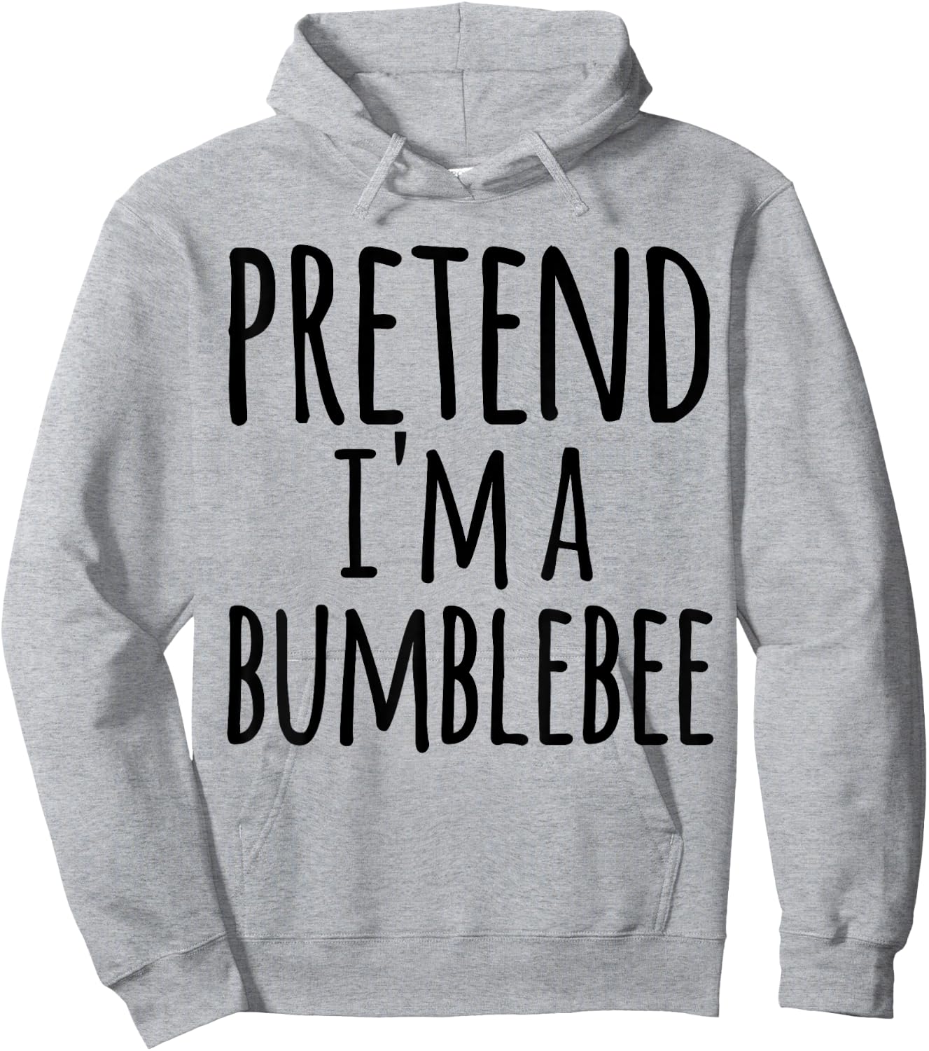 Funny Easy Lazy Halloween PRETEND I'M A BUMBLEBEE Costume Hoodie - Hoodie | Ash