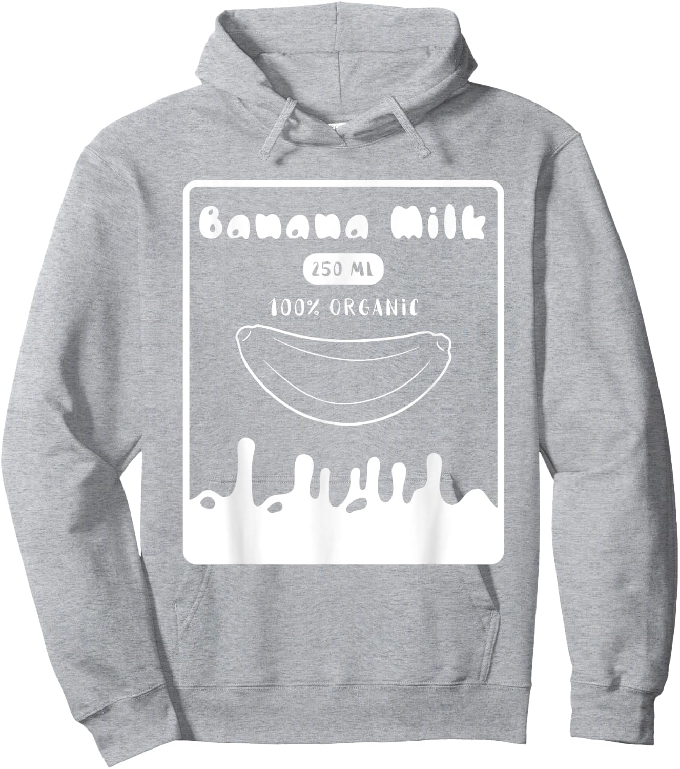 Kawaii Banana Milk Milky Vaporwave Japanese Banana Milkshake Hoodie - Hoodie | Ash