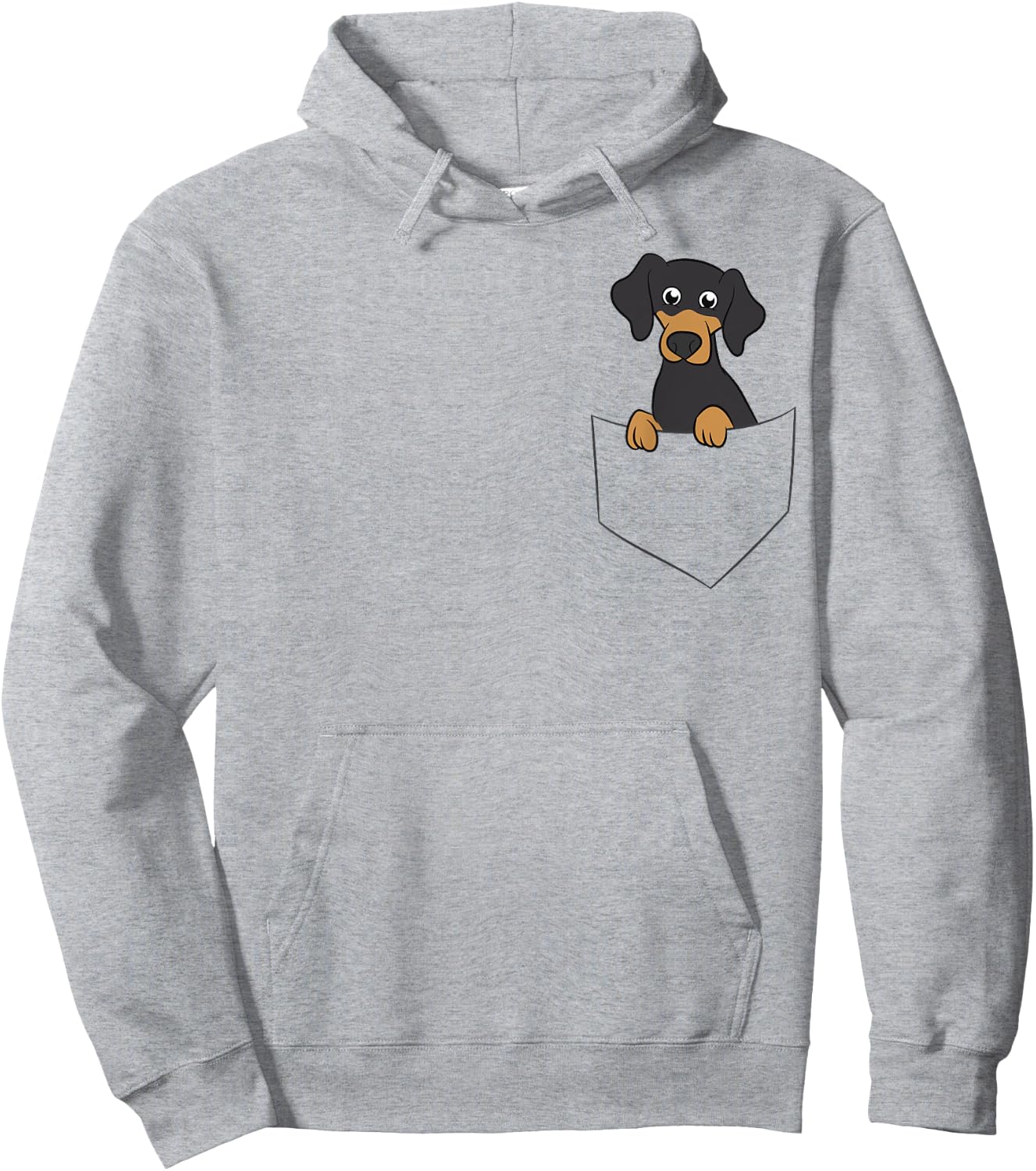 Cute Dachshund In Pocket Dog In Pocket Funny Dachshund Hoodie - Hoodie | Ash