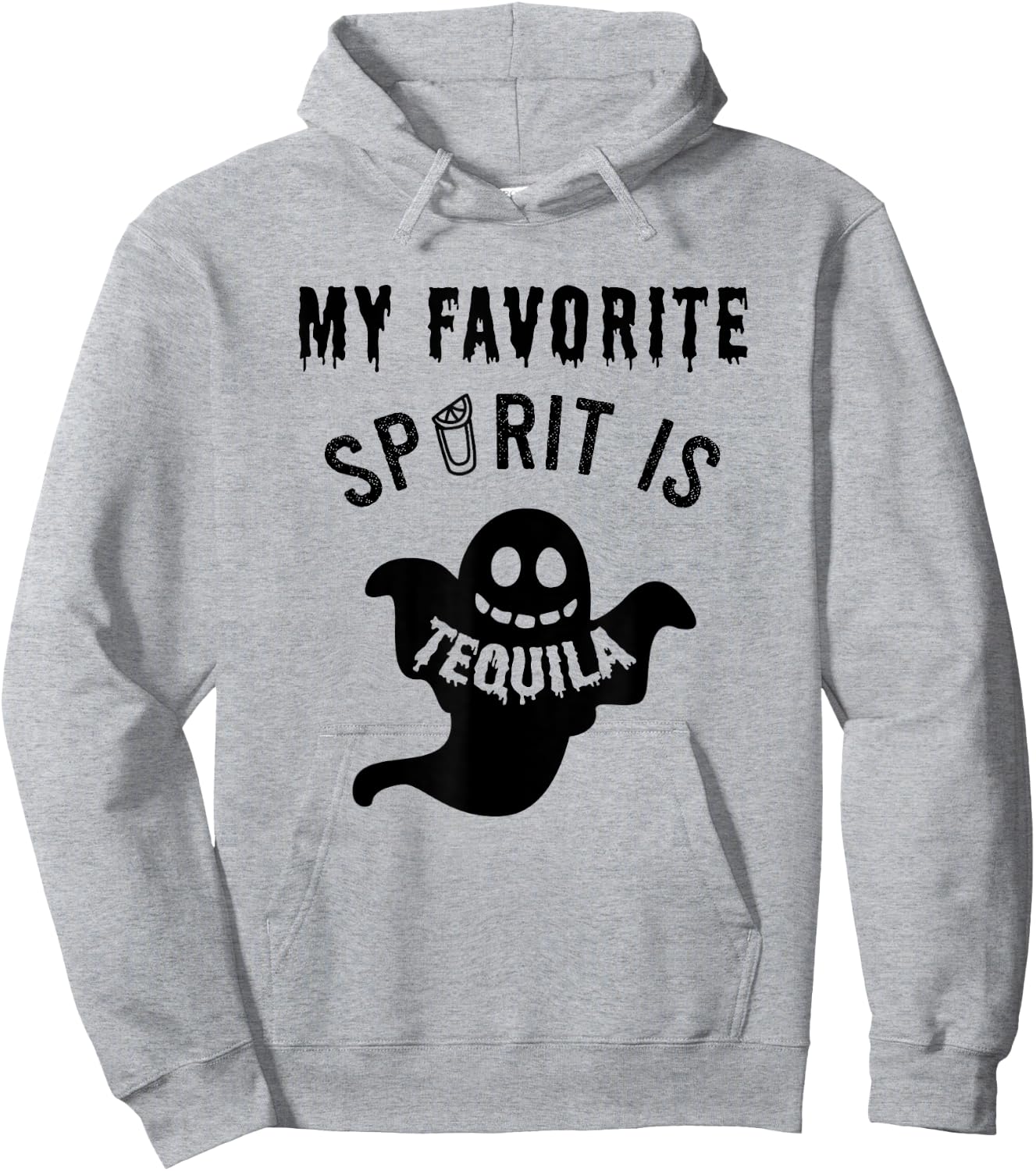 Favorite Spirit Tequila / Ghost Costume Halloween Drinking Hoodie - Hoodie | Ash