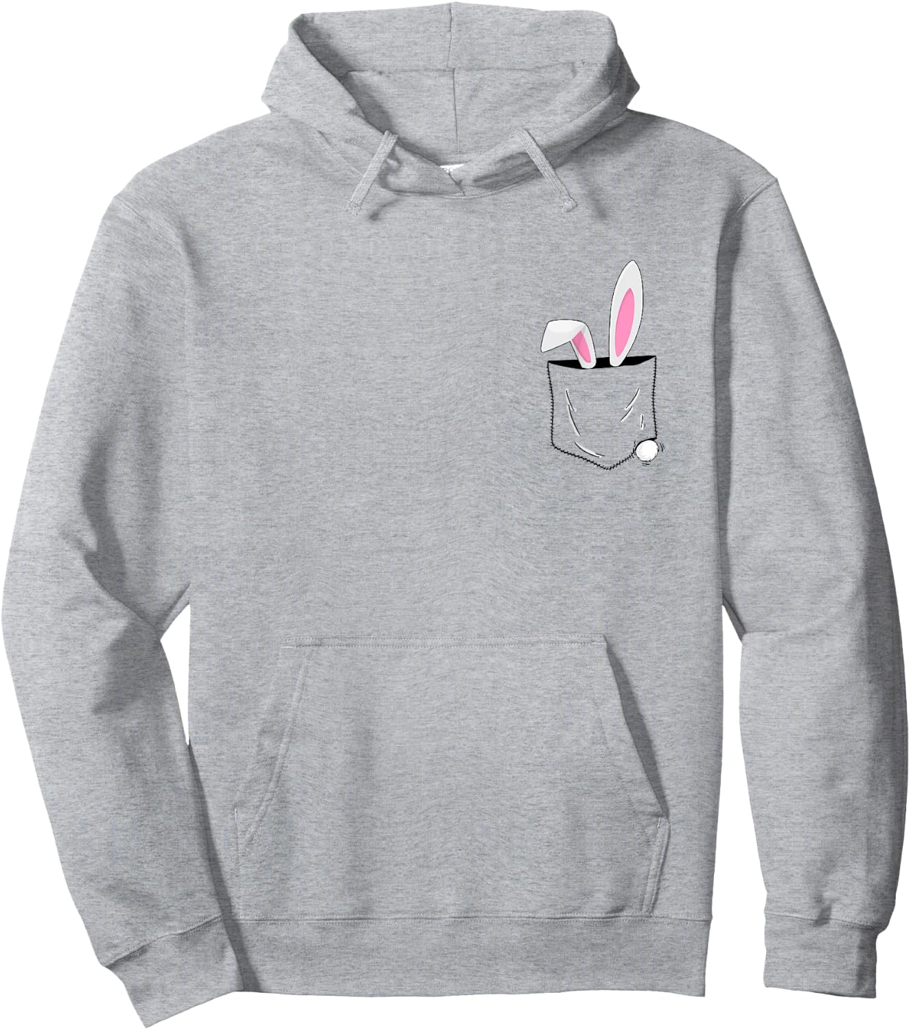 Easter bunny ears in pocket funny easter outfit for Easter Hoodie - Hoodie | Ash