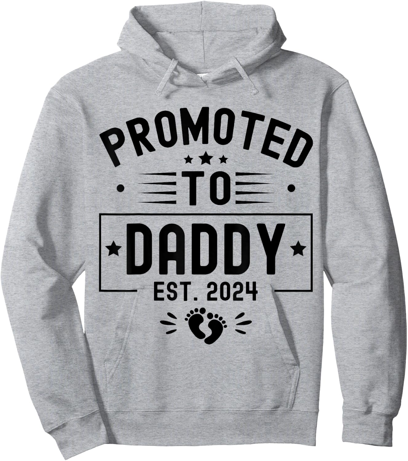 Promoted To Daddy Est. 2024 Soon To Be Dad New Daddy 2024 Hoodie - Hoodie | Ash