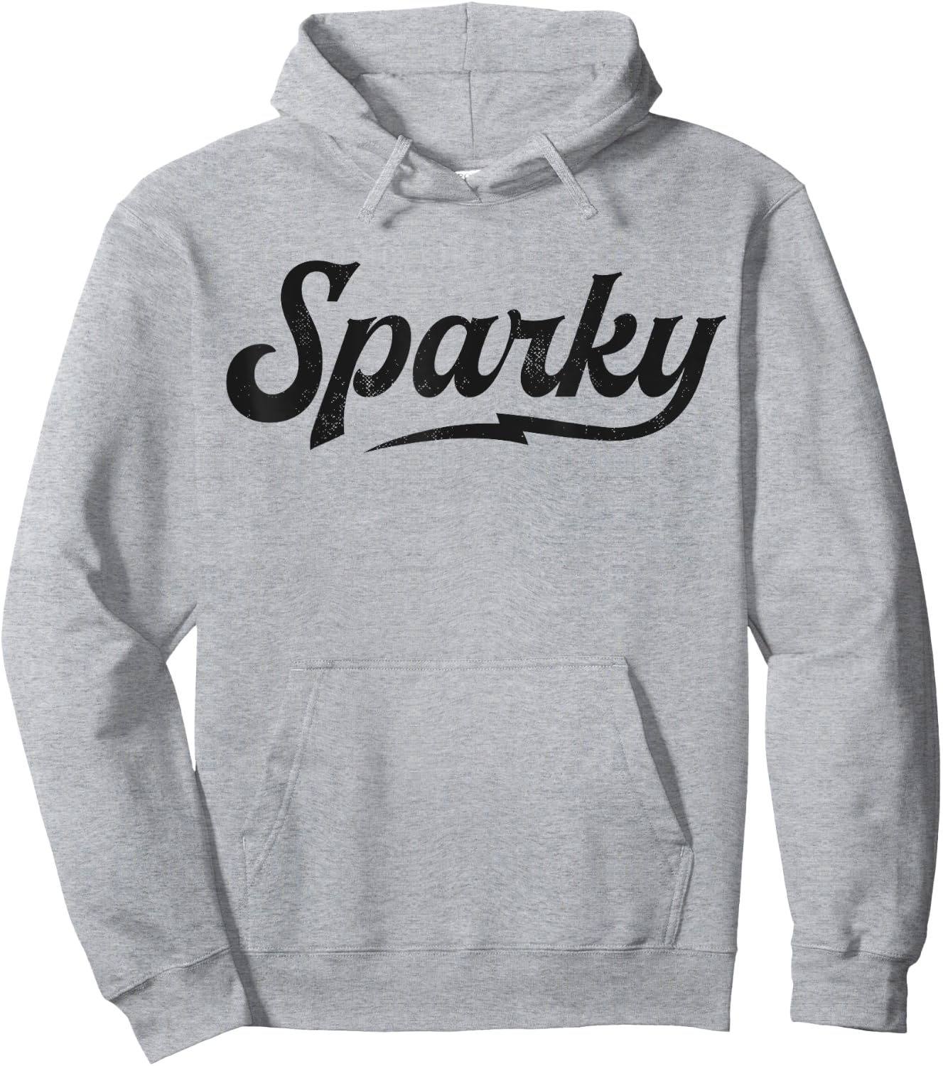 Sparky Electrician Funny Lineman Dad Retro Vintage Novelty Hoodie - Hoodie | Ash