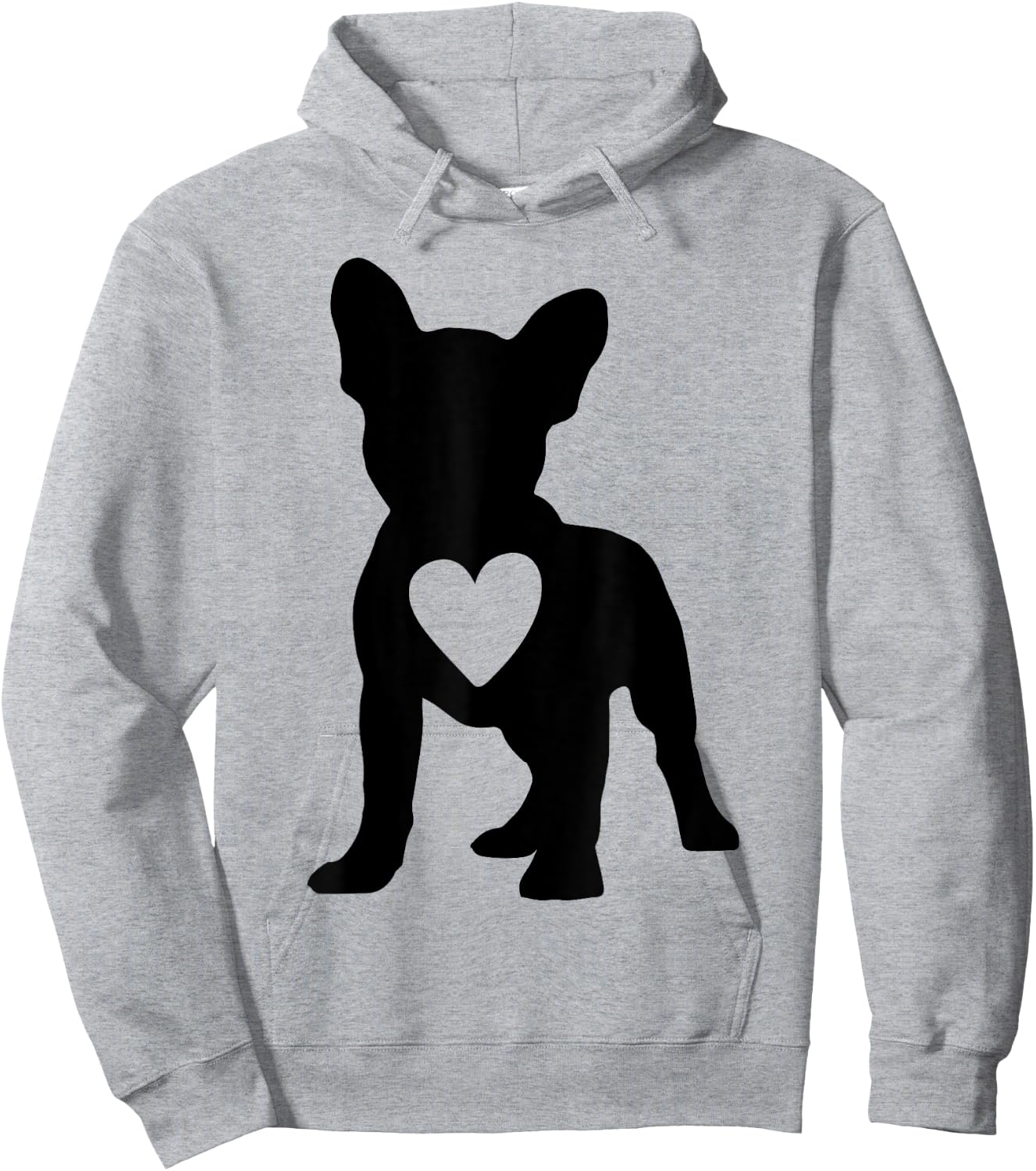 Love Frenchie Dogs Heart French Bulldog Dog Owner Men Women Hoodie - Hoodie | Ash