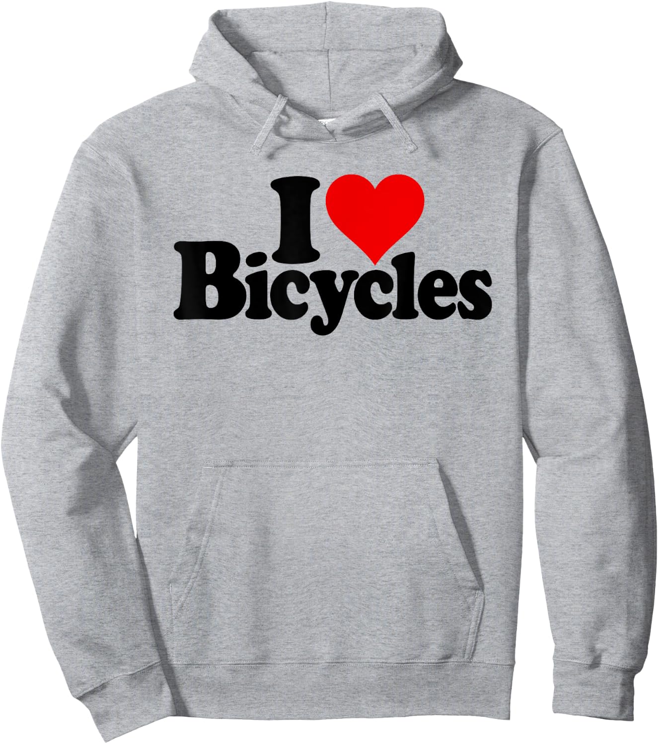 I Love Heart Bicycles Bikes Hoodie - Hoodie | Ash