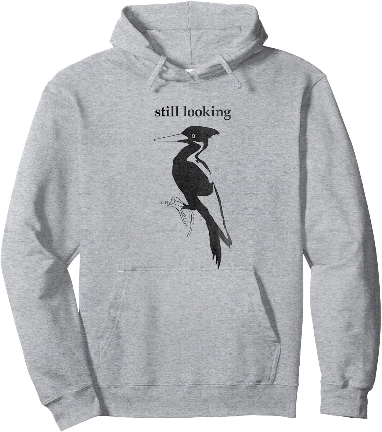 Ivory-Billed Woodpecker Extinct Bird Birdwatching Hoodie - Hoodie | Ash