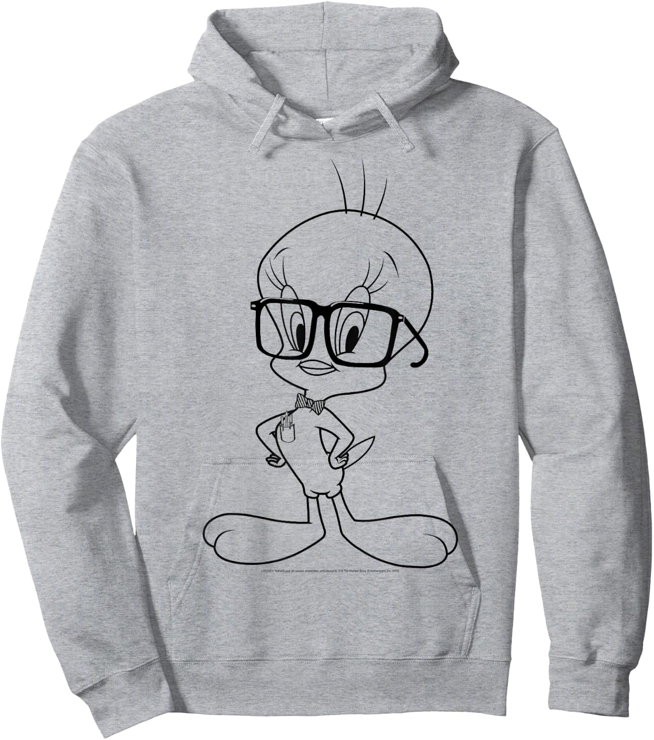 Looney Tunes Tweety Bird Nerdy Portrait Hoodie - Hoodie | Ash