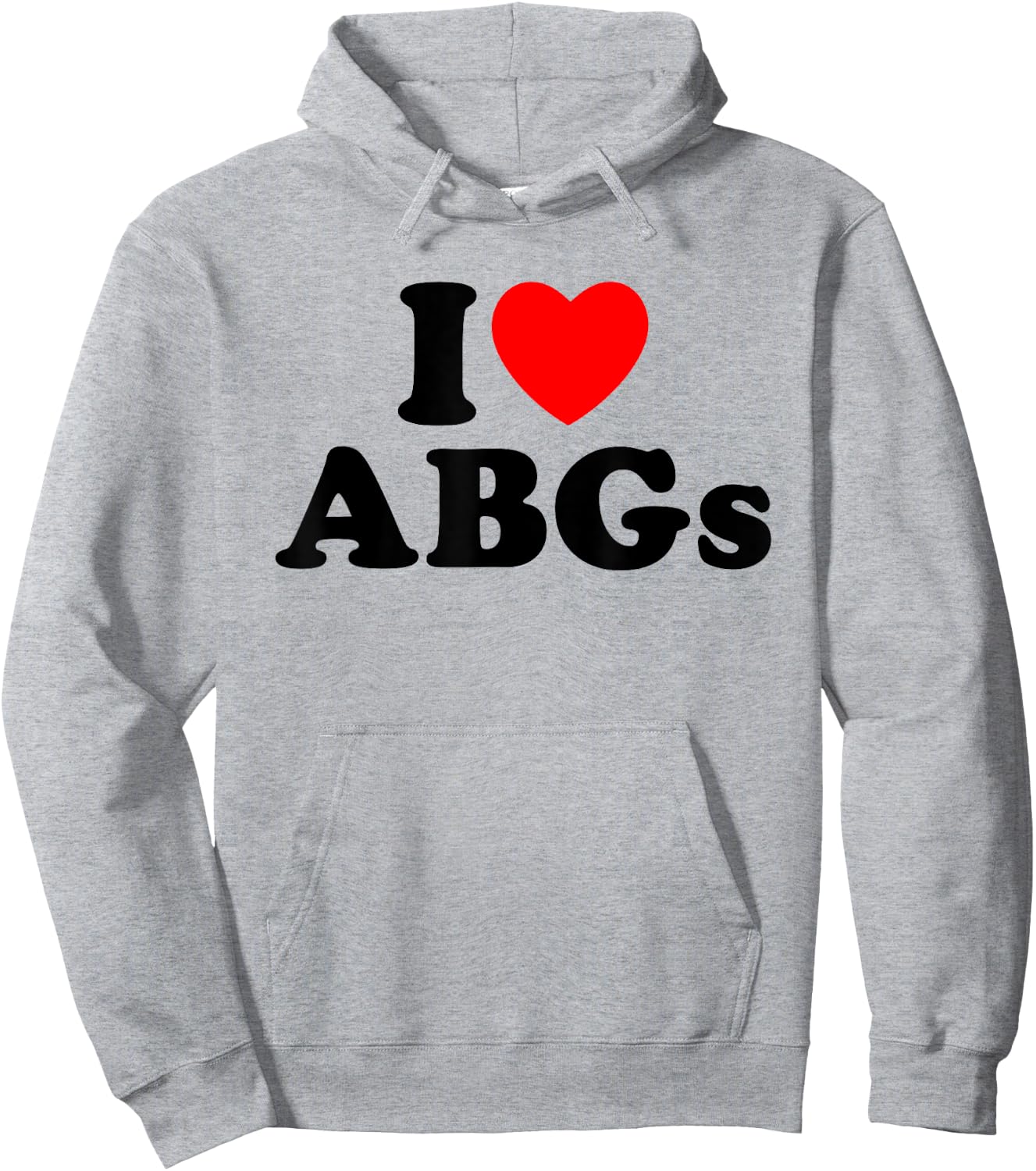 I Love ABGs I Heart ABGs Funny Asian Baby Girls Lover Hoodie - Hoodie | Ash