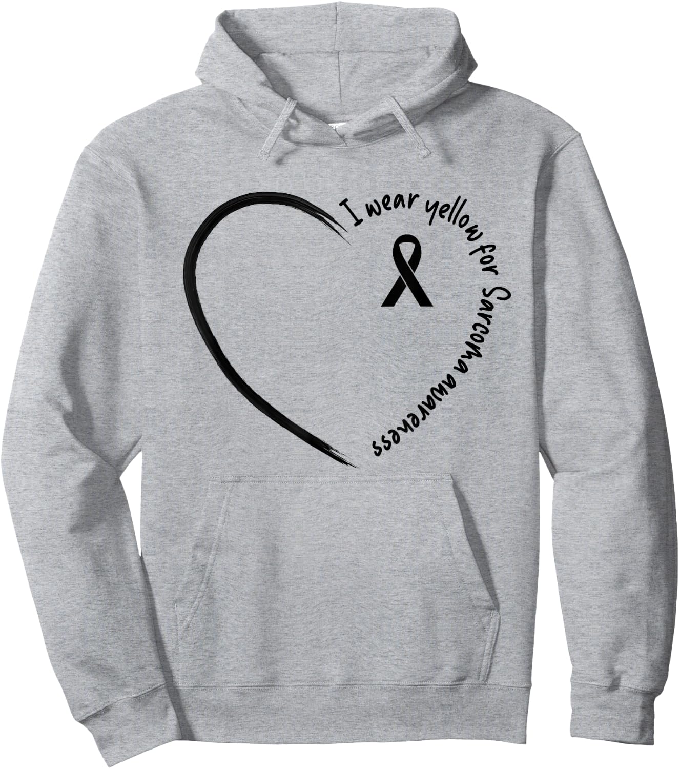 I Wear Yellow For Sarcoma Awareness Shirts Hoodie - Hoodie | Ash
