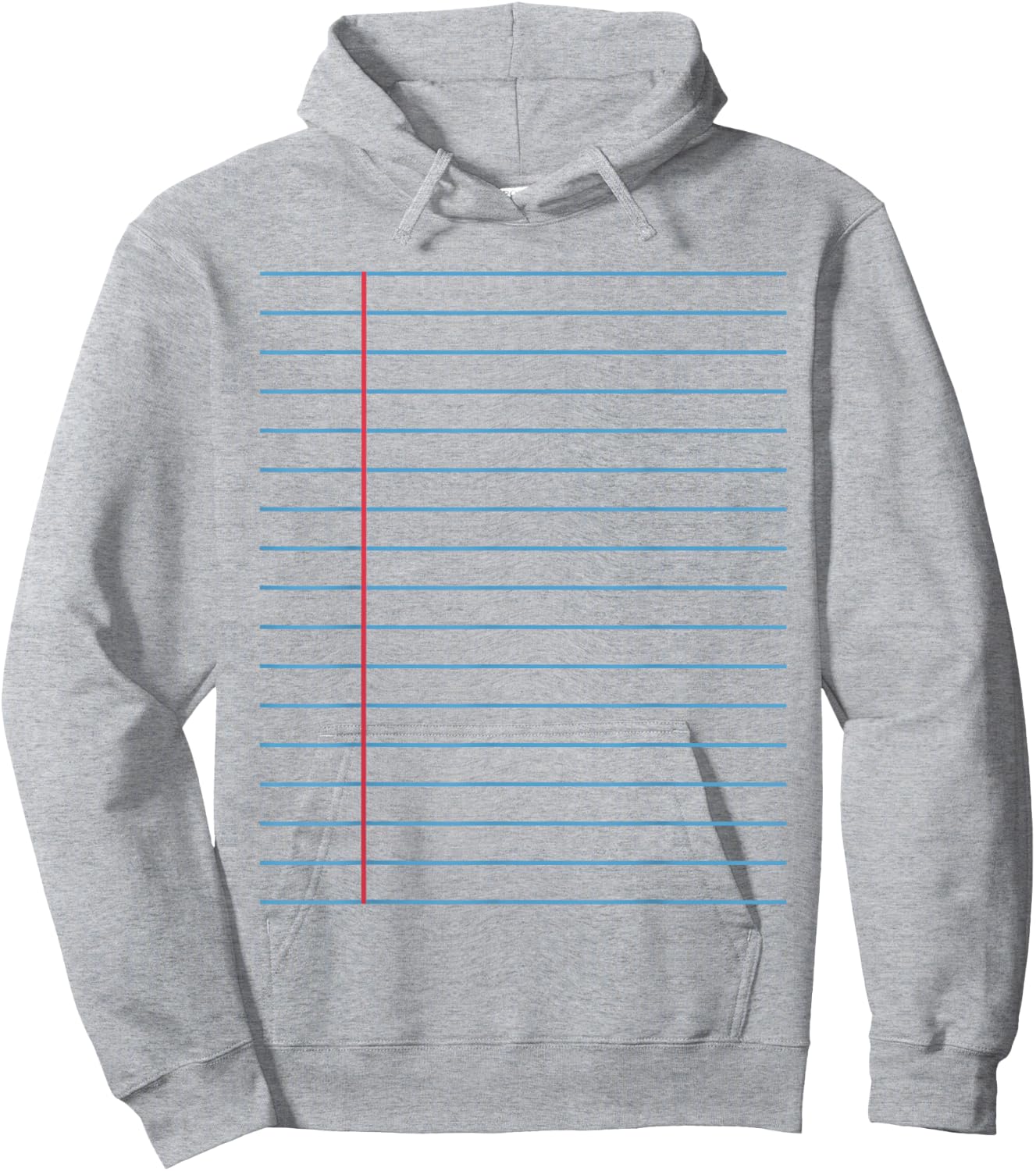 College Ruled Lined Paper Student Teacher Professor Costume Hoodie - Hoodie | Ash