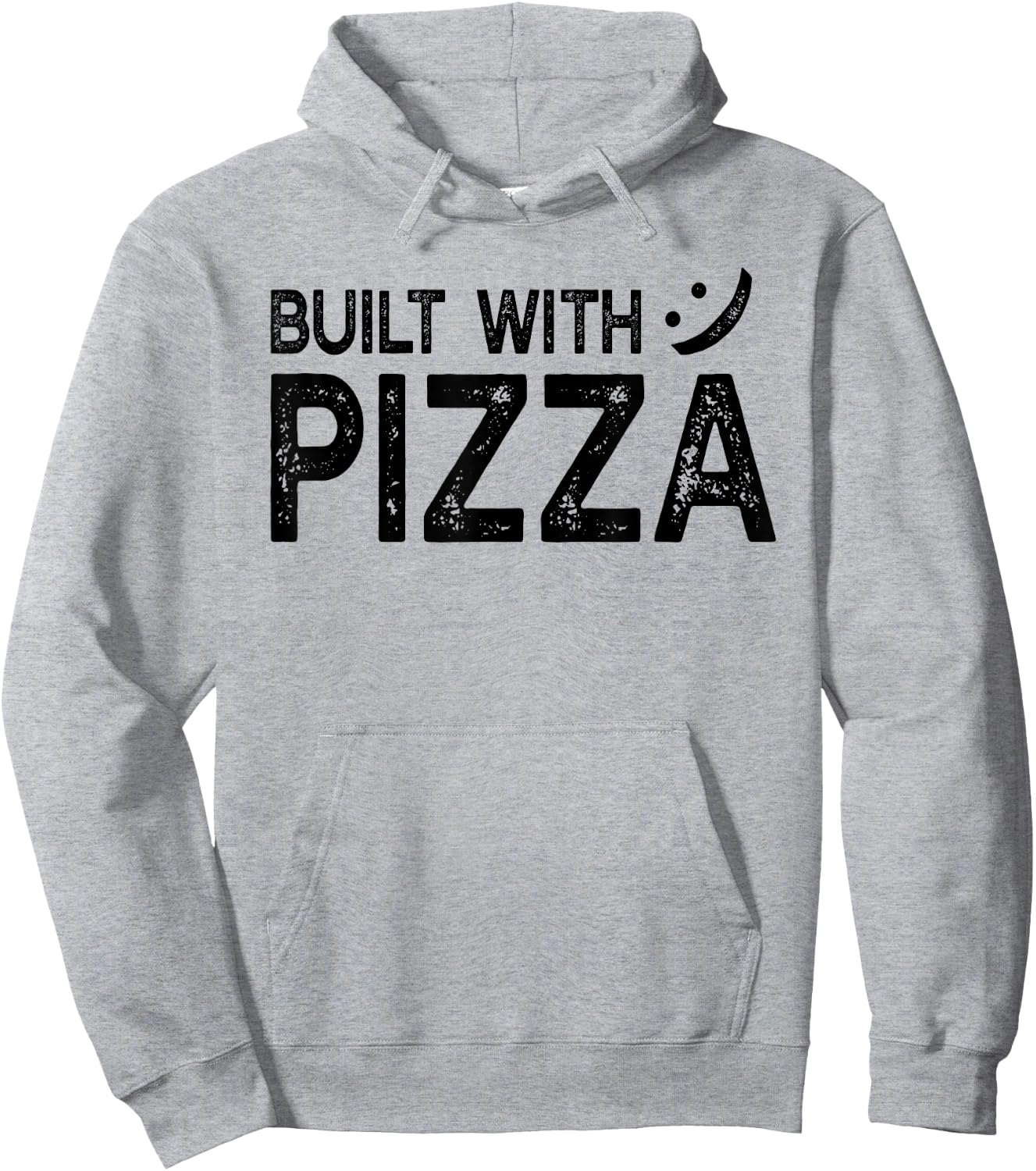 Built With Pizza - Funny Pizza Hoodie - Hoodie | Ash