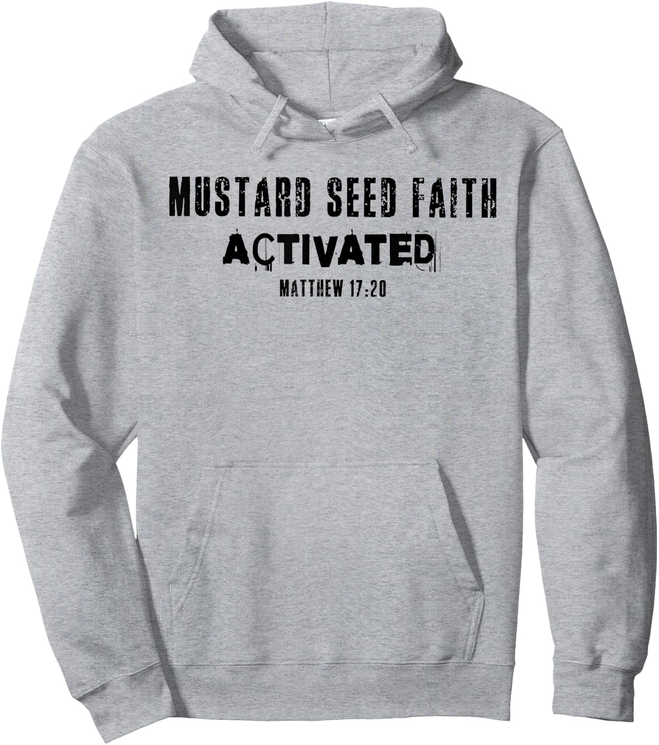 Mustard Faith Seed Activated Jesus Christian Bible Verse Hoodie - Hoodie | Ash