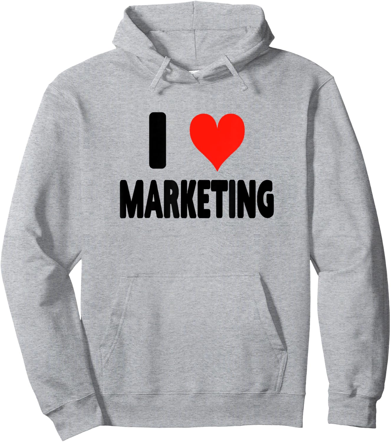 I Love Marketing - Heart Funny Ads Ad Agency Advertising Hoodie - Hoodie | Ash
