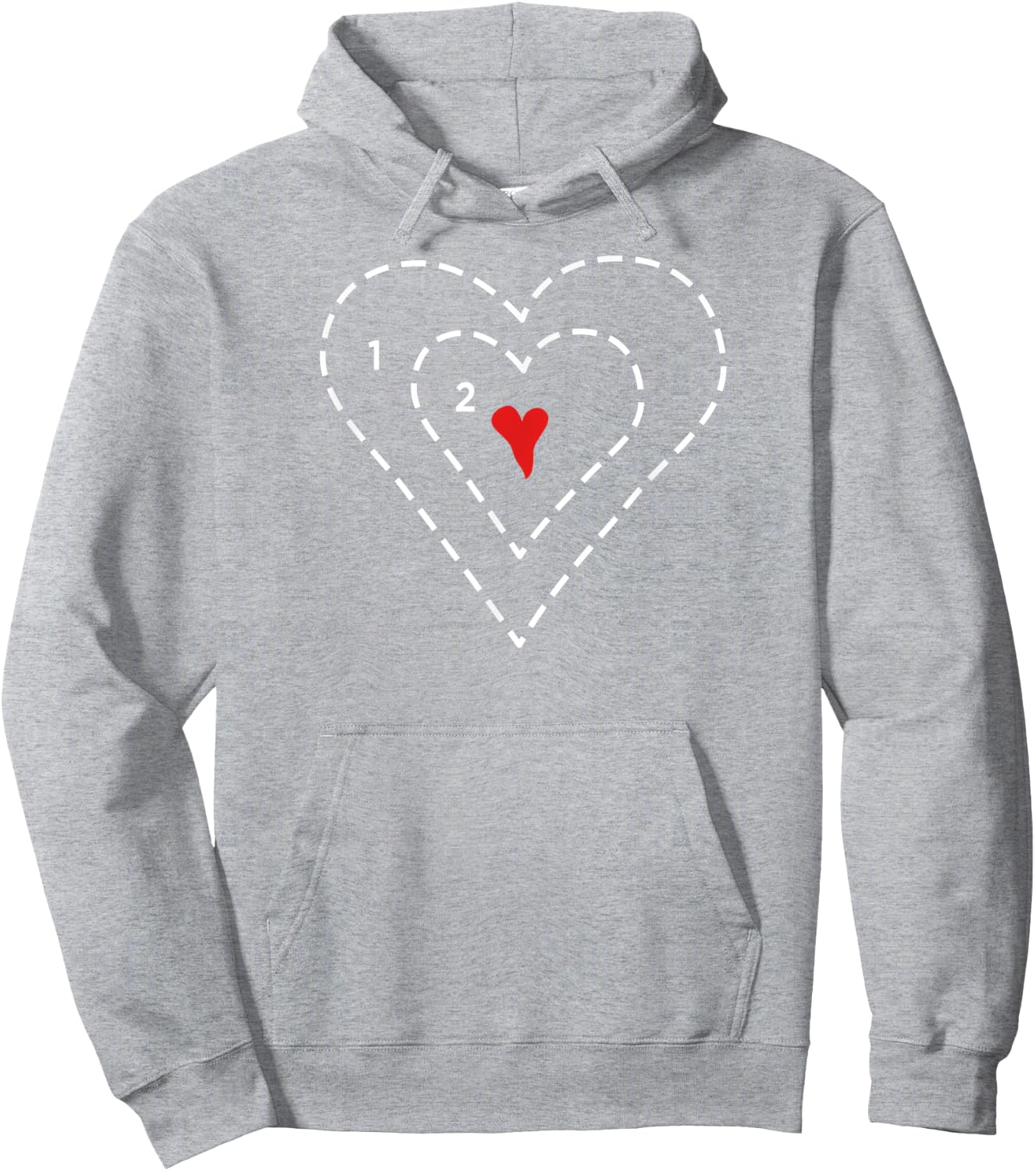 Heart Two Sizes Too Small Funny Christmas Xmas Hoodie - Hoodie | Ash