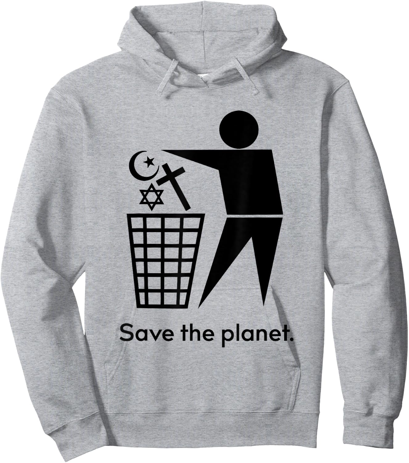 Save The Planet Trash Religion Hoodie - Hoodie | Ash