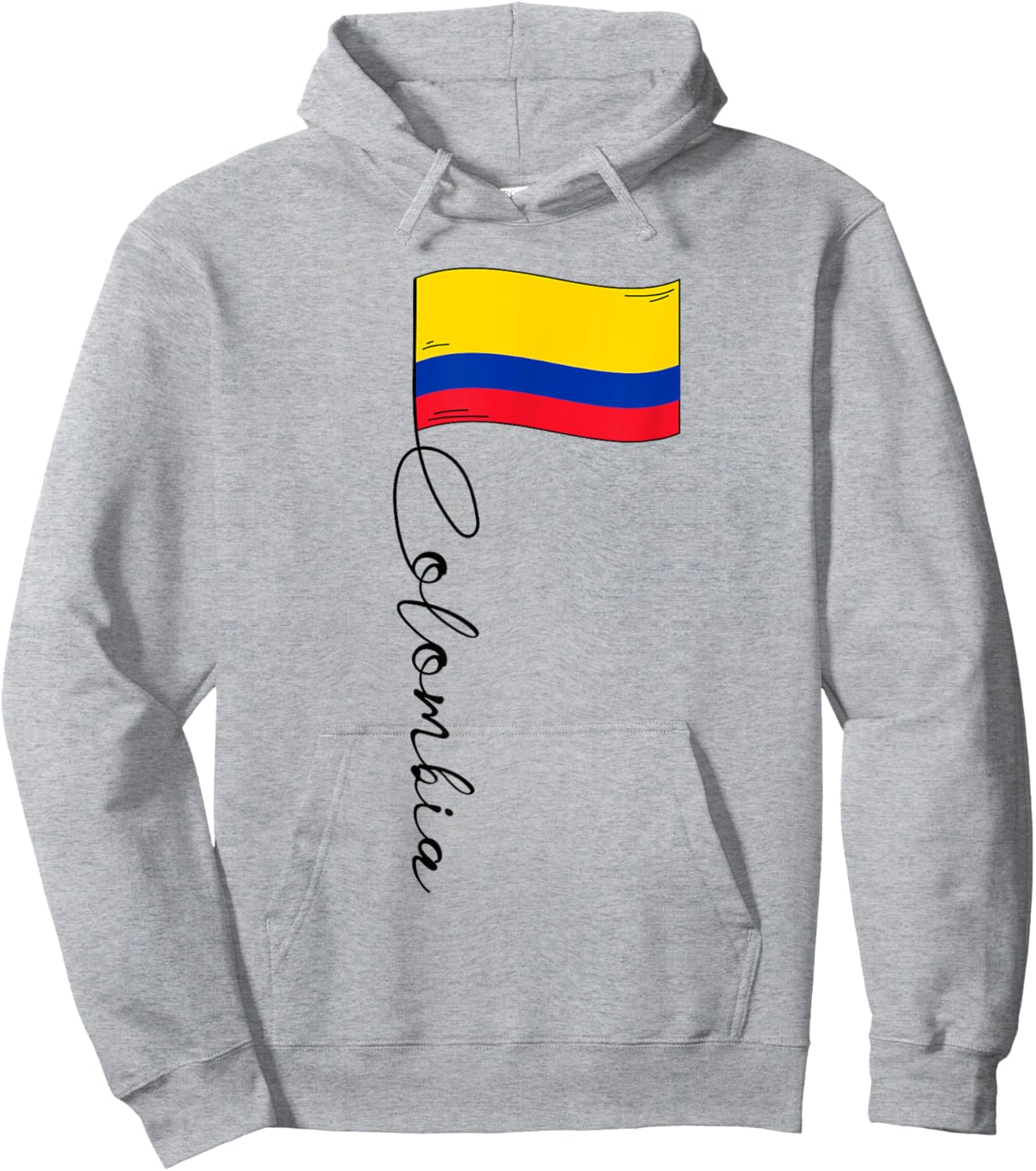 Colombia Signature Flag Pole - Patriotic Colombian Flag Kids Men Hoodie - Hoodie | Ash