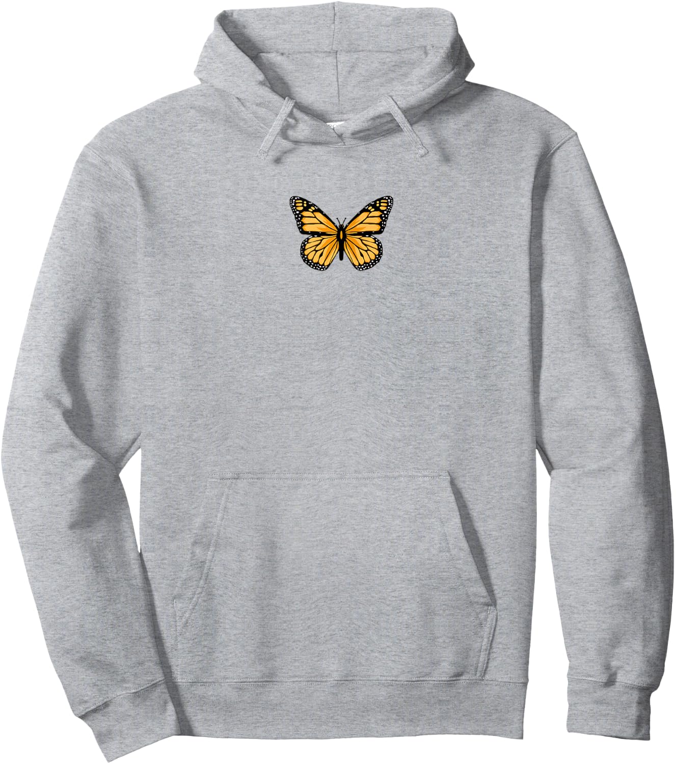 Classic Black and Orange Monarch Butterfly Icon Hoodie - Hoodie | Ash